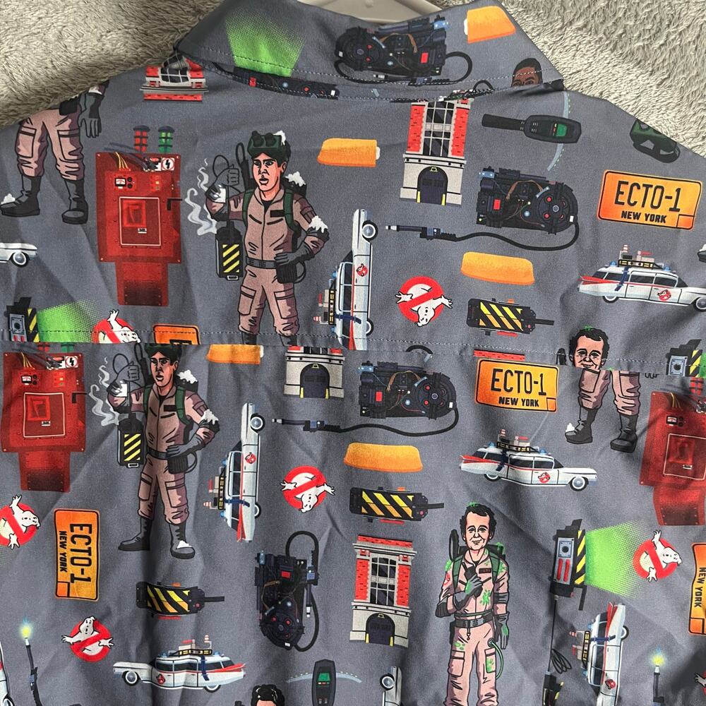 Rsvlts Ghostbusters Ain't Afraid Button Down Shor… - image 5
